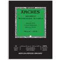 ARCHES® | Aquarelle aquarelblok — 300 g/m², 14,8 cm x 21 cm, 300 g/m², fijn, 1. Blokken - éénzijdig gelijmd | 12 vel | natuurwit | Grain Fin (GF) = fijngekornd