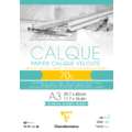 Clairefontaine | CALQUE calqueerpapier, DIN A3, 29,7 cm x 42 cm, 70 g/m², blok (eenzijdig gelijmd), 03. Gramsgewicht: 70/75 g/m²