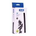 MILAN® | Houtskool ○ elzenhout ○ rond — sets, 30 staafjes — Ø 9-11 mm, pak van 30 stuks, 3. Ø 9-11 mm — lengte: 15 cm