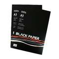 seawhite OF BRIGHTON | BLACK PAPER PAD papierblok — recycled ○ zwart papier, DIN A3, 29,7 cm x 42 cm, 140 g/m², blok (eenzijdig gelijmd) 50 vellen