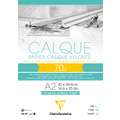 Clairefontaine | CALQUE calqueerpapier, DIN A2, 42 cm x 59,4 cm, 70 g/m², blok (eenzijdig gelijmd), 03. Gramsgewicht: 70/75 g/m²