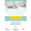 Clairefontaine | CALQUE calqueerpapier, DIN A4, 21 cm x 29,7 cm, 55 g/m², blok (eenzijdig gelijmd) 50 vellen, 02. Gramsgewicht: 55 g/m²