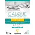 Clairefontaine | CALQUE calqueerpapier, DIN A4, 21 cm x 29,7 cm, 110 g/m², blok (eenzijdig gelijmd), 05. Gramsgewicht: 110 g/m²