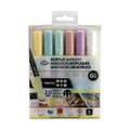 Royal & Langnickel® | ACRYLIC MARKER ○ reversible tip — 6-set PRIMARY, 6 kleuren — PASTEL, 2 mm, ronde punt|wig-vormige punt