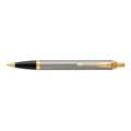 PARKER | IM balpen, brushed metal — gold trims, pen / potlood,  los