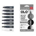 OLO™ | Alcohol Half-Marker ○ chisel nib — 8 + 5-sets, Cool gray, set