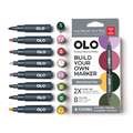 OLO™ | Alcohol Half-Marker ○ chisel nib — 8 + 5-sets, Botanical, set