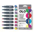 OLO™ | Alcohol Half-Marker ○ chisel nib — 8 + 5-sets, Vibrant, set
