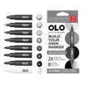 OLO™ | Alcohol Half-Marker ○ chisel nib — 8 + 5-sets, Gray, set