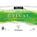 Clairefontaine ETIVAL aquarelblok, ruw/torchon korrel, 18 cm x 24 cm, 300 g/m², ruw, blok (vierzijdig gelijmd)