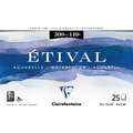 Clairefontaine Etival aquarelblok, 10 cm x 15 cm, 300 g/m², fijn, 2. blok (4-zijdig verlijmd) met 25 vel