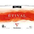 Aquarel papier Etival Clairefontaine, 18 x 24cm - 300g/m² - Blok van 10 vellen, 18 cm x 24 cm, blok (vierzijdig gelijmd)