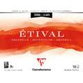 Aquarel papier Etival Clairefontaine, 24 x 30cm - 300g/m² - Blok van 10 vellen, 24 cm x 30 cm, blok (vierzijdig gelijmd)