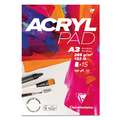 Clairefontaine | ACRYLPAD — voor acrylverf & gouache, DIN A3, 29,7 cm x 42 cm, 285 g/m², 1. Blok (kopsgelijmd) met 15 vel
