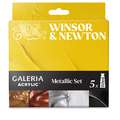 WINSOR & NEWTON™ | GALERIA ACRYLIC™ acrylverf — 5-sets, 5 kleuren — Metallic, set