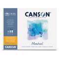 CANSON® | Montval® aquarelpapier ○ grain fin — 200 g/m², 24 cm x 32 cm, 200 g/m², fijn, 2. Maxi-blok met 100 vel — aan één lange zijde verlijmd