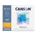 CANSON® | Montval® aquarelpapier ○ grain fin — 200 g/m², 32 cm x 41 cm, 200 g/m², fijn, 1. Blok met 40 vel — aan één lange zijde verlijmd