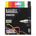 Liquitex® | MARKER — 8-sets, 8 kleuren — Essential, ronde punt — Ø 2 mm, set