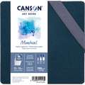 CANSON® | Montval® ART BOOK — leporello, 15 cm x 15 cm, 300 g/m², fijn, 2. Vierkant formaat