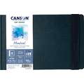CANSON® | Montval® ART BOOK — gebonden, 21,6 cm x 14 cm, 300 g/m², fijn, 2. Blok met 48 vel — aan één korte zijde gebonden