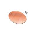 ABIG | Koperen naamplaatje ○ voor emaille, naamplaatje ovaal — 63 mm x 45 mm, 1 stuk