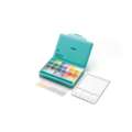 MIYA® | HIMI GOUACHE ○ TWIN CUP — boxes, 48 kleuren — Green edition (metallic), 3. Boxes met 48 kleuren