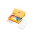 MIYA® | HIMI GOUACHE ○ JELLY CUP — boxes, 18 kleuren — Yellow editon, set, 1. Boxes met 18 kleuren