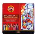 KOH-I-NOOR | POLYCOLOR 3800 kleurpotlood — blikken, 24 kleuren — assorti, set, 2. Blik met 24 potloden