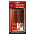 KOH-I-NOOR | POLYCOLOR 3800 kleurpotlood — blikken, 12 kleuren — Brown tones, set, 1. Blik met 12 potloden