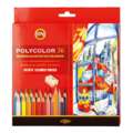 KOH-I-NOOR | POLYCOLOR kleurpotlood — sets, 36 kleurpotloden + 2 grafietpotloden + puntenslijper , set