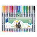 STAEDTLER® Triplus Fineliner, set, 0,3 mm, punt met metalen fitting