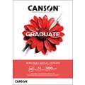 CANSON® | GRADUATE ACRYLIC papierblok, DIN A5, 14,8 cm x 21 cm, 300 g/m², blok (eenzijdig gelijmd) 20 vellen