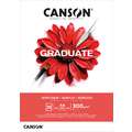 CANSON® | GRADUATE ACRYLIC papierblok, DIN A4, 21 cm x 29,7 cm, 300 g/m², blok (eenzijdig gelijmd) 20 vellen