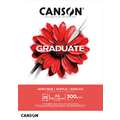 CANSON® | GRADUATE ACRYLIC papierblok, DIN A3, 29,7 cm x 42 cm, 300 g/m², blok (eenzijdig gelijmd) 20 vellen