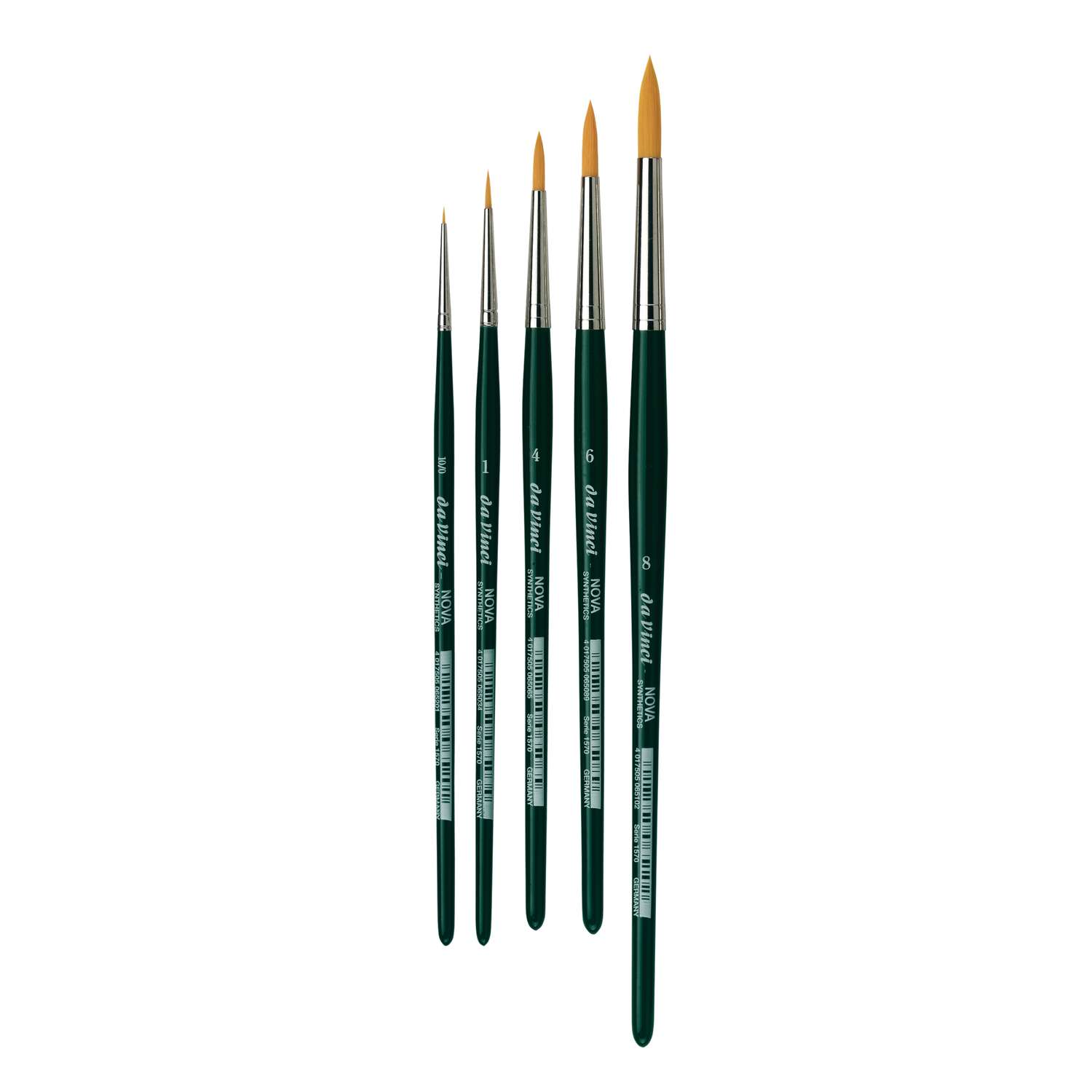 Set De 5 Pinceaux Ronds Synthétiques Da Vinci Série 303 - Tailles 1,2,3,4,5 | Pour Aquarelle, Huile Et Acrylique