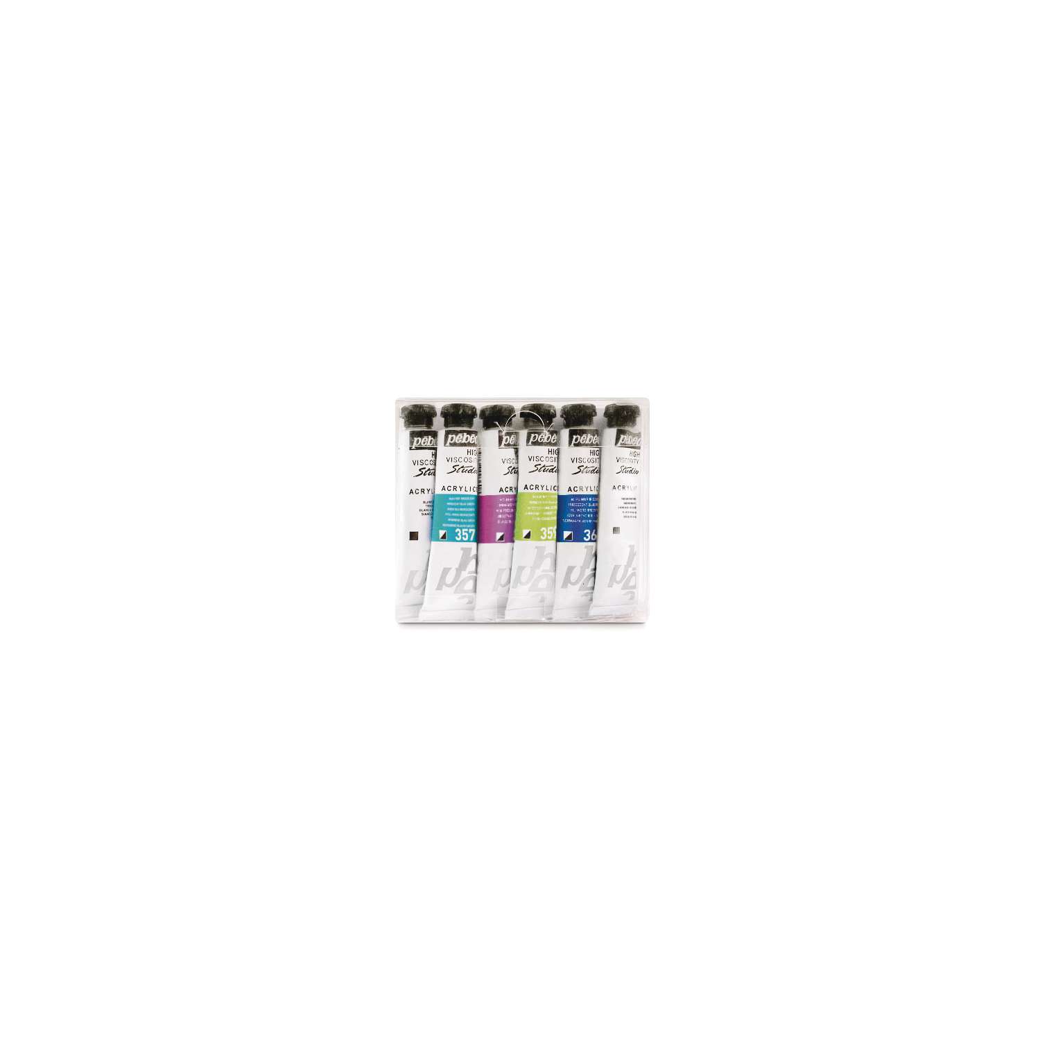 Pébéo Studio Acrylverfset – 6 Tubes Dyna Acrylverf (20 Ml) Met Iriserend Dynamisch Kleureffect
