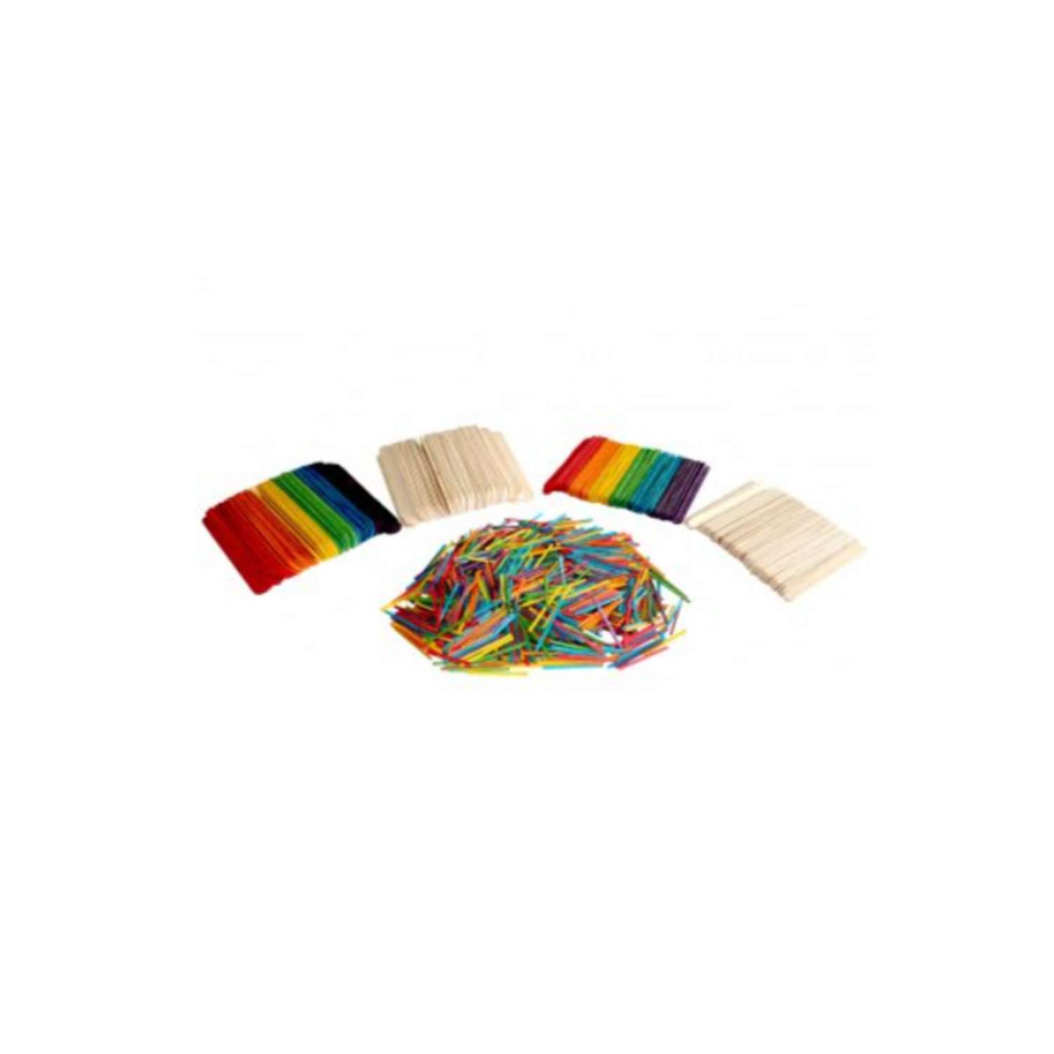 natuurkundige regeling stilte Houten stokjes set naturel & gekleurd, 1200 stuks