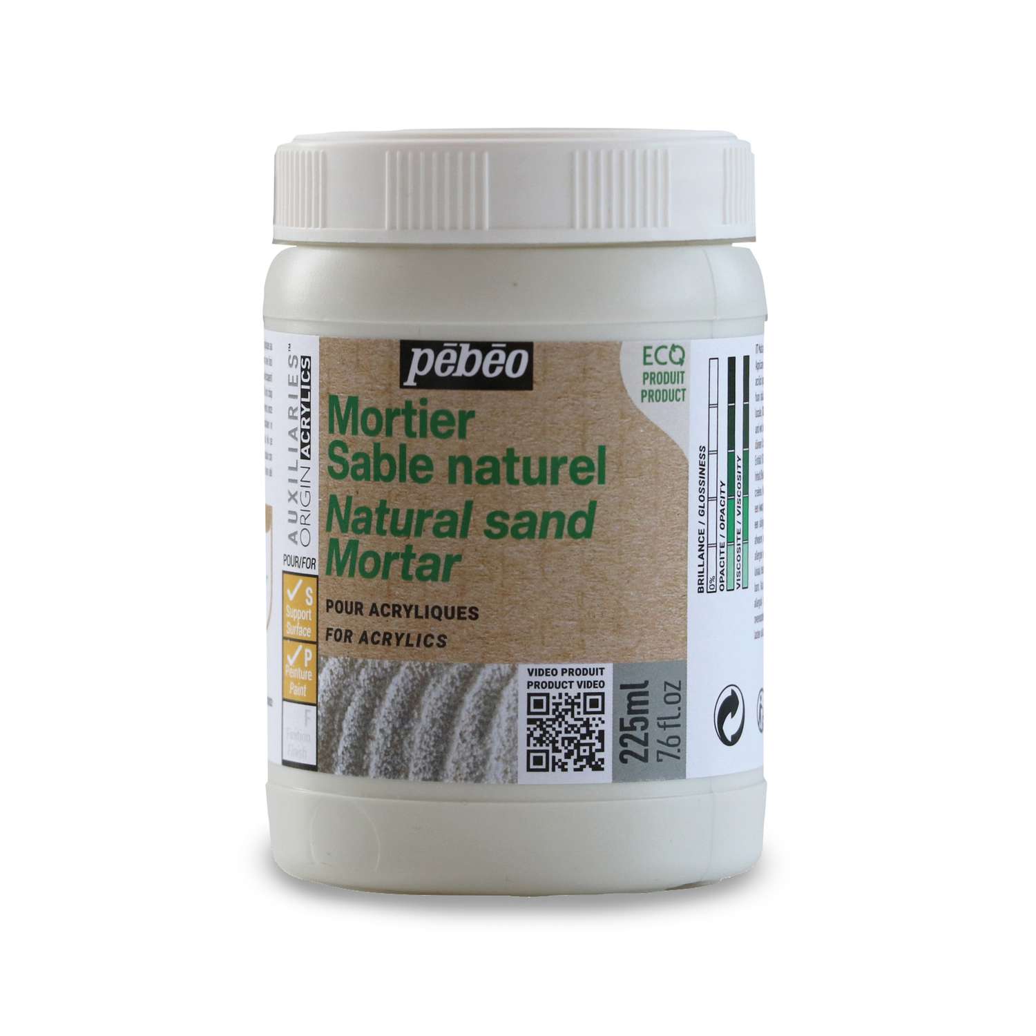 pébéo | ORIGIN ACRYLICS Natural Sand Mortar — 225 ml pot