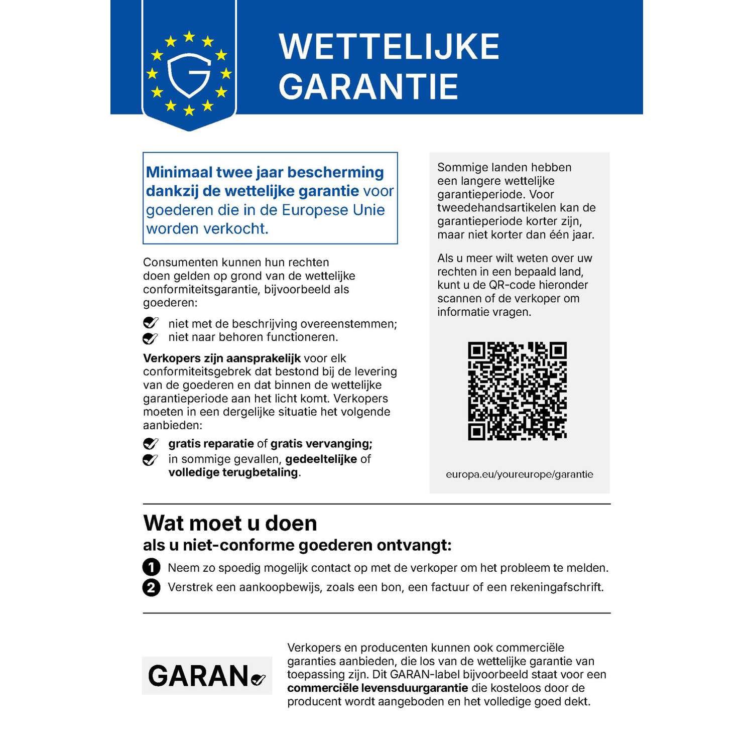 Wettelijke garantie