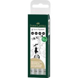 FABER-CASTELL ECCO-PIGMENT inkt fineliner 4e-delige set, Unicycle