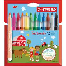STABILO® | Trio® Jumbo viltstift — 12-set