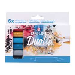 Royal Talens | ECOLINE® Duotip marker — 6-set Stadslandschap
