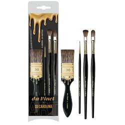 da Vinci | GRIGIO penselen ○ 4-set ISI CAROLINA Edition — synthetisch haar