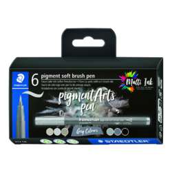 STAEDTLER® | Pigment soft brush pen 372 — 6-set Grey colours