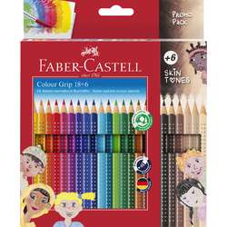 FABER-CASTELL | Colour Grip kleurpotlood — 18 + 6-set Skin Tones