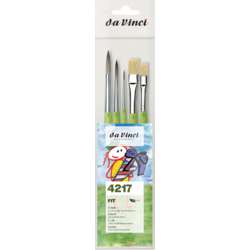 da Vinci | FIT SYNTHETICS & FIT SYNTHETICS BRISTLE penselen ○ 5-set 4217 — synthetisch haar