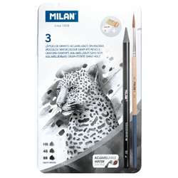 MILAN® | TODOGRAPHITE 181 waterverwasbare grafietstiften — 3 + 3-blik