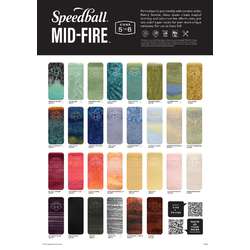 Speedball® | MID-FIRE™ GLAZE CHART #1 — 30 TEST TILES ORIGINAL COLORS