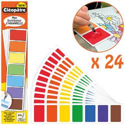 Cléopâtre® Mein Aquarellfarbenspender, 24 abnehmbare Blätter