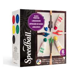 Speedball® | Fabric and Paper Block Printing Ink — 6-set